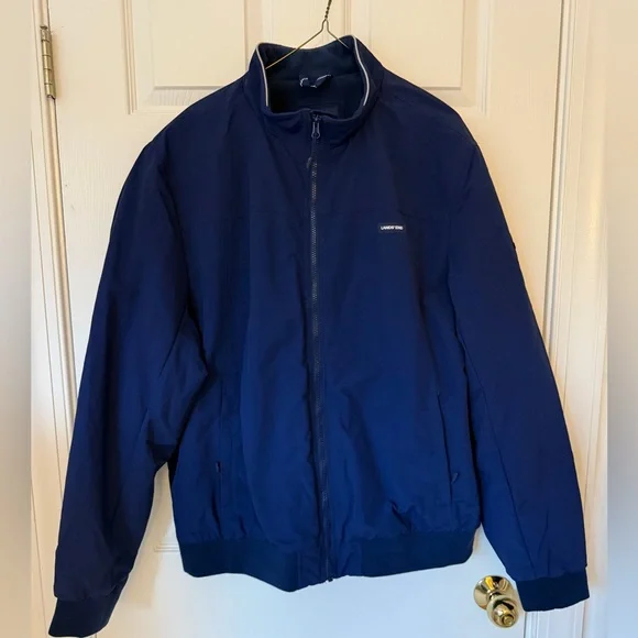 Lands’ End Fleece Lined Classic Squall Jacket Blue Large Tall 42 44 *Like New* - Picture 6 of 10